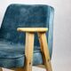 Light blue macau velvet 366 lounge chair by Józef Chierowski, 1970s