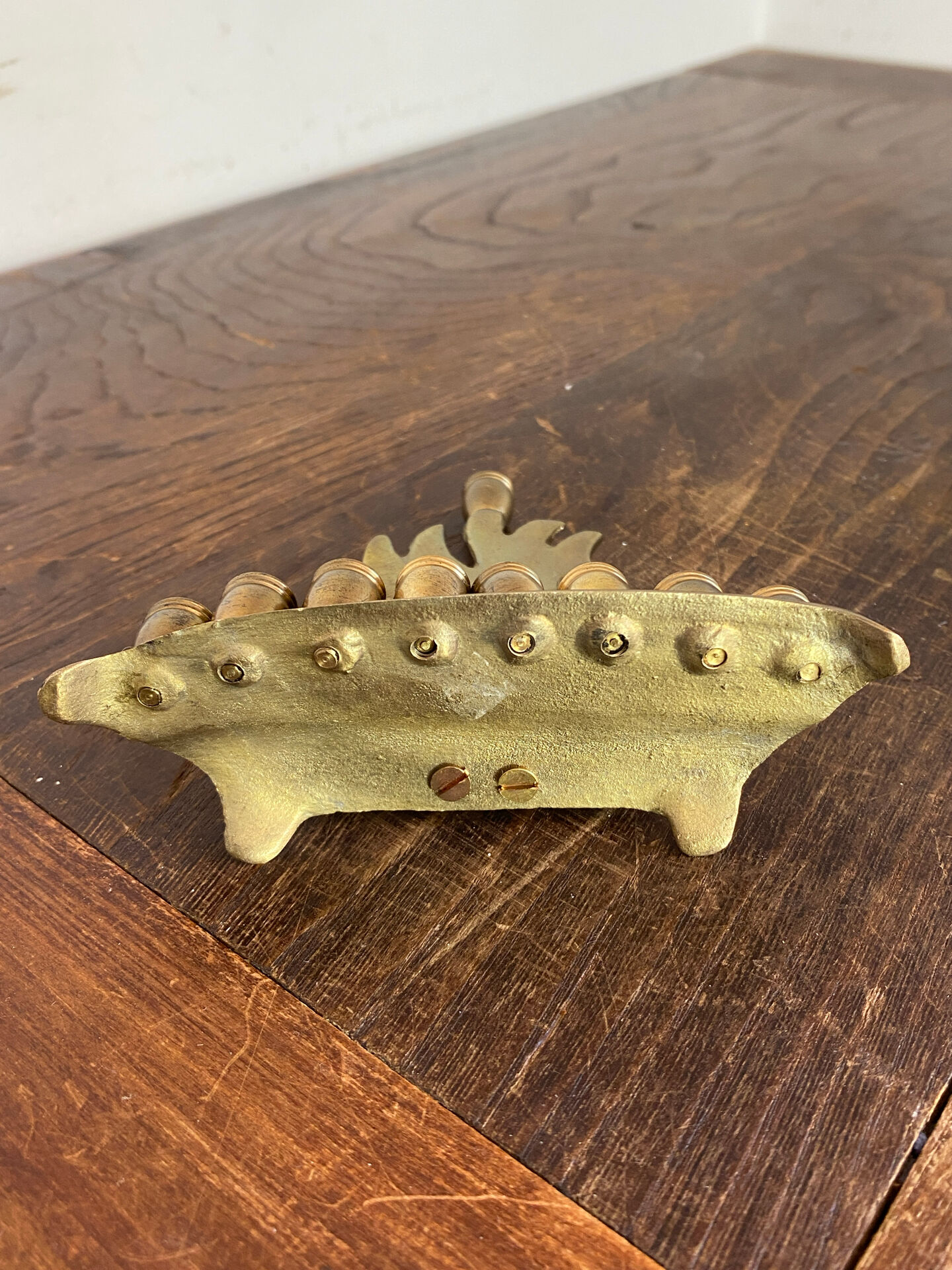 Chandelier, brass Hanukkah menorah