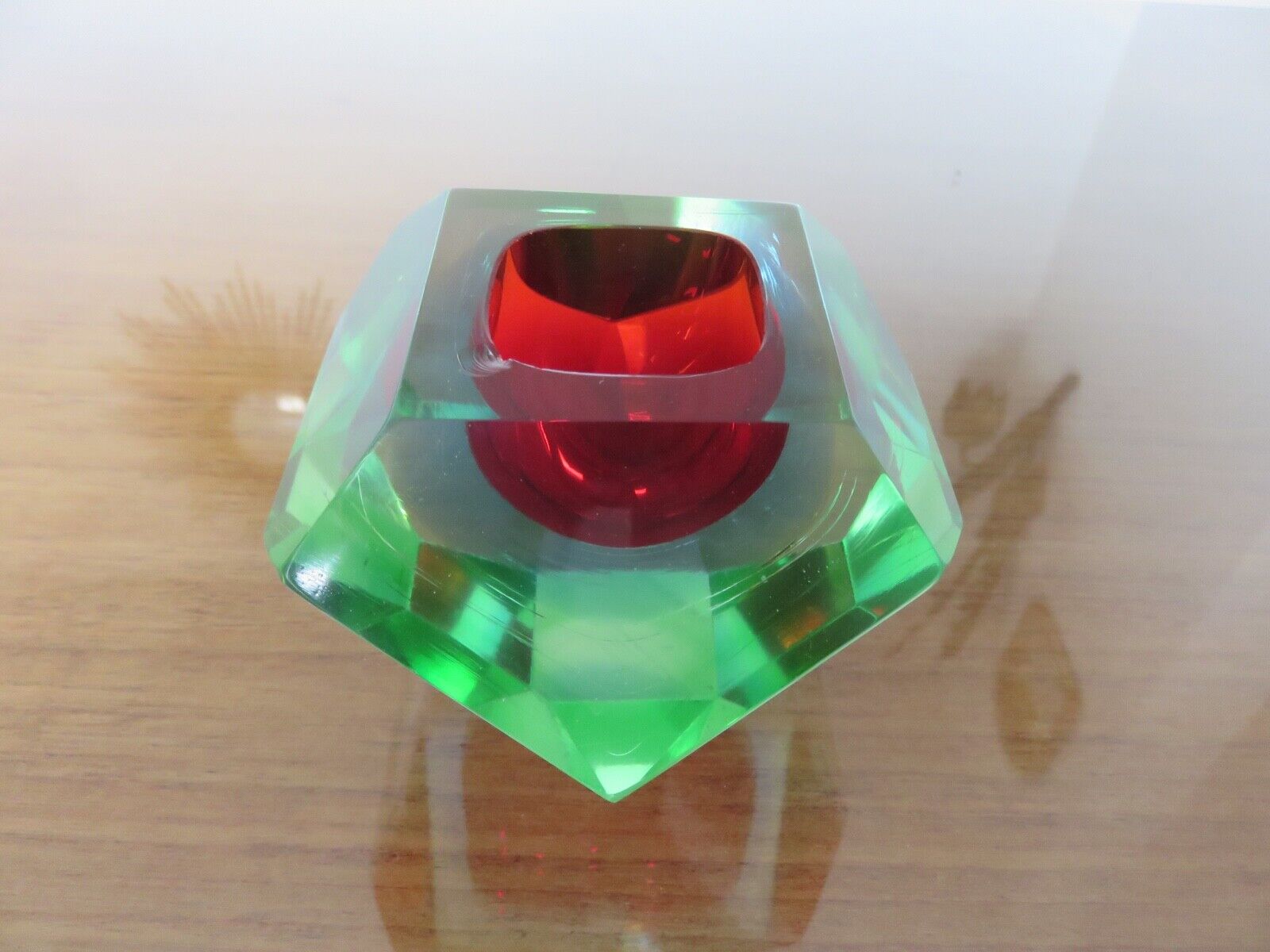 Sommerso Murano glass ashtray by Flavio Poli for Seguso 1960
