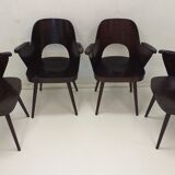 4 chaises Oswald Haerdtl pour Ton, Tchécoslovaquie