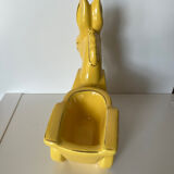 Yellow donkey enameled ceramic pocket emptier
