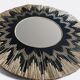 Large round handcrafted mirror in reed