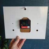 Vintage formica clock silent rectangular wall clock "blue jaz"