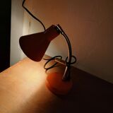 Bedside lamp articulated desk 1960 orange
