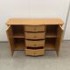 Vintage rattan sideboard with curved drawers, 1970s