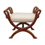 Massive walnut curule seat