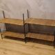 Wall shelf or stand metal and rattan 1950 a 70