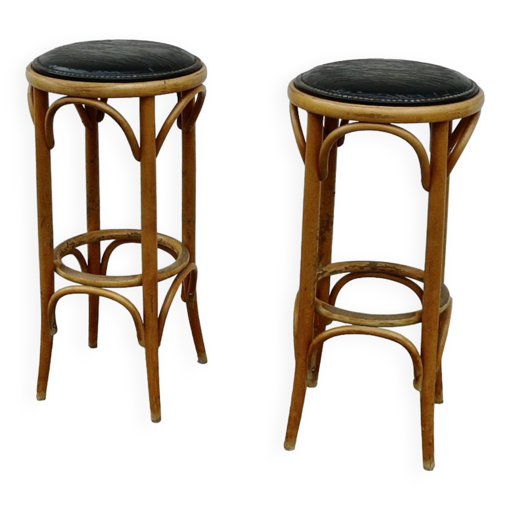 Pair of vintage bentwood bar stools