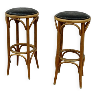 Pair of vintage bentwood bar stools