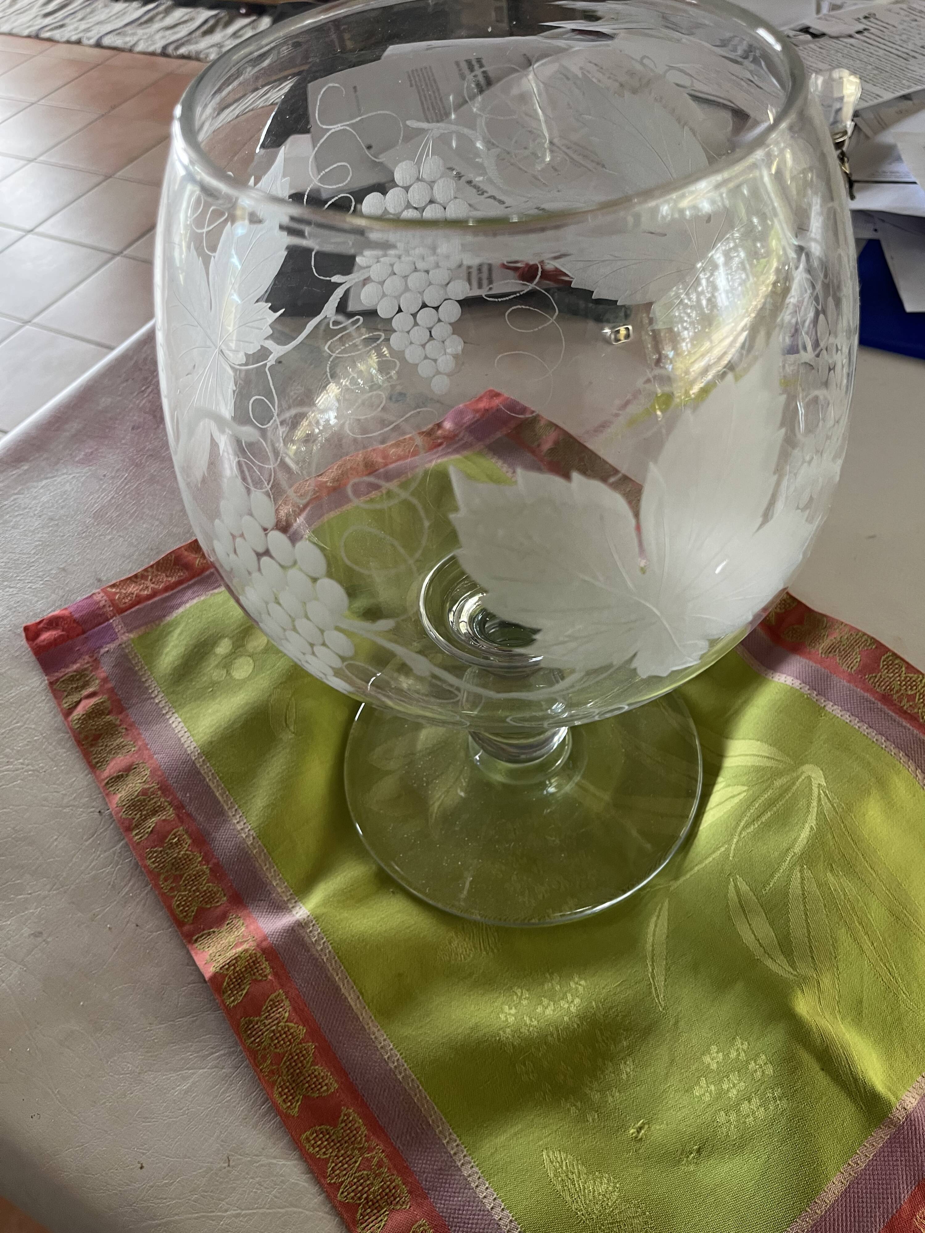 large crystal table glass