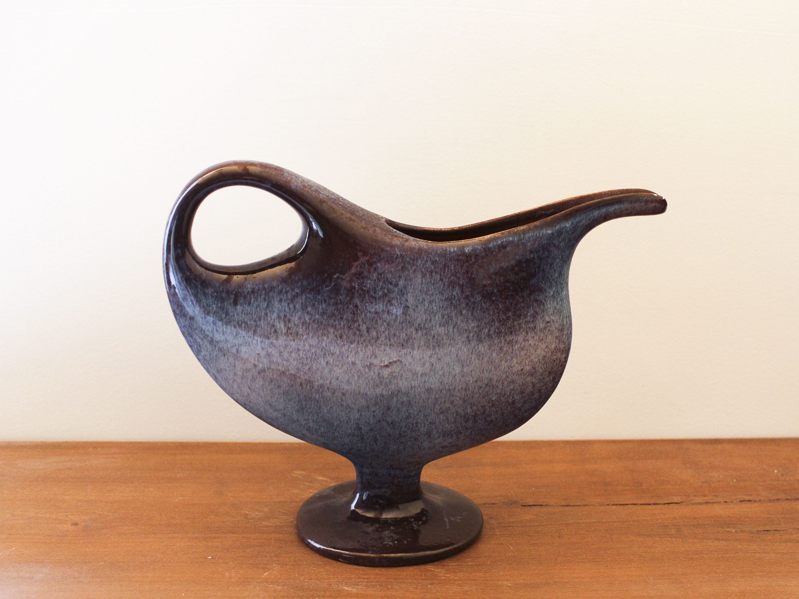 Fred and Andrée Stocker ceramic pouring vase 60s