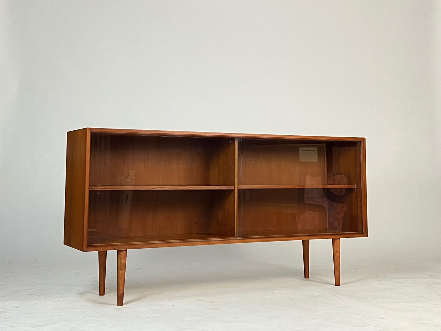 Vintage teak display cabinet sideboard shelf 60s midcentury