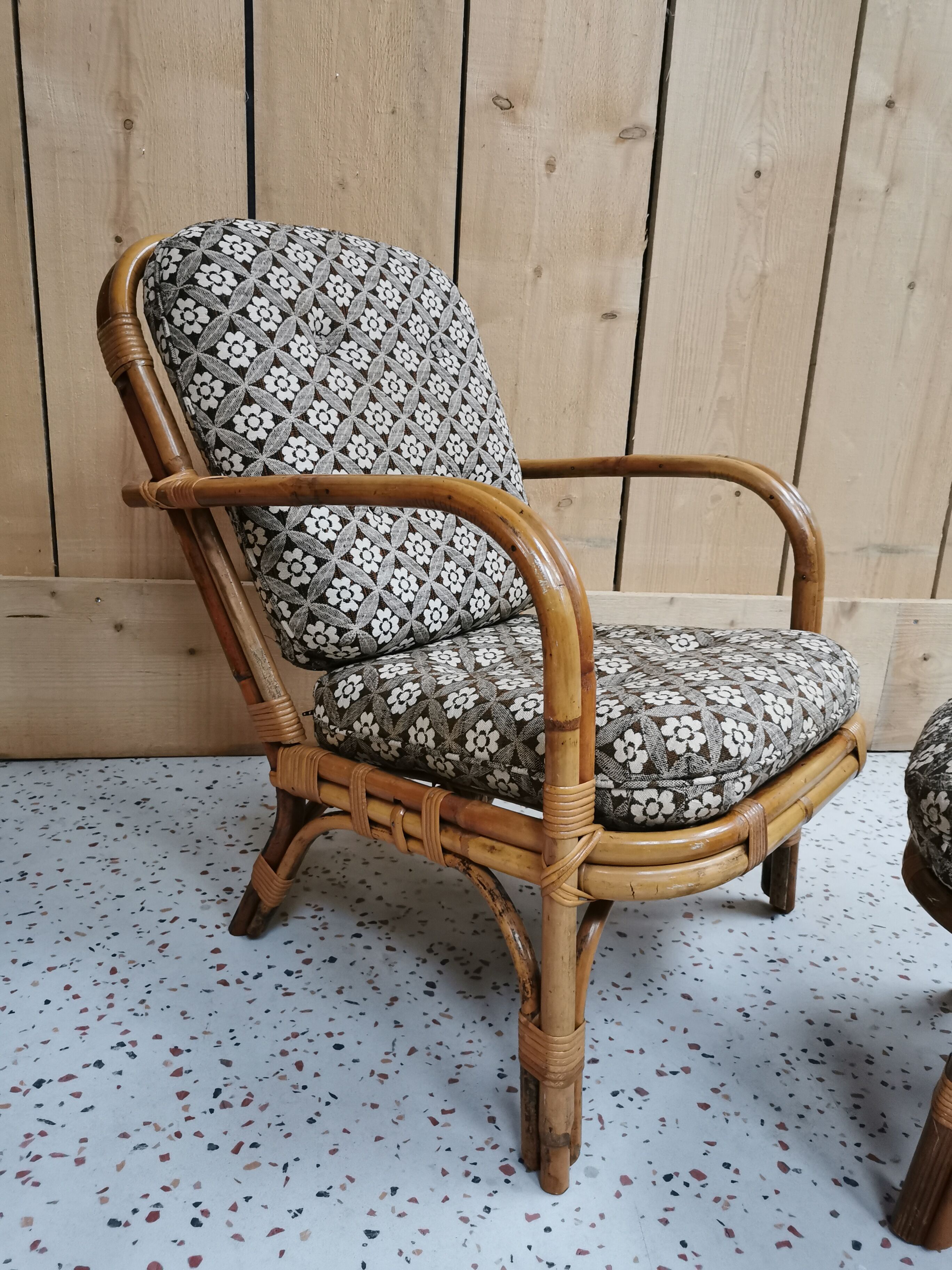 Rattan armchair