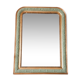 Golden and green grey mirror Louis Philippe - 75cm x 57cm