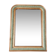 Miroir doré et vert de gris Louis Philippe - 75cm x 57cm