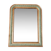 Golden and green grey mirror Louis Philippe - 75cm x 57cm