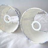 Pair of Jouy canvas lampshades
