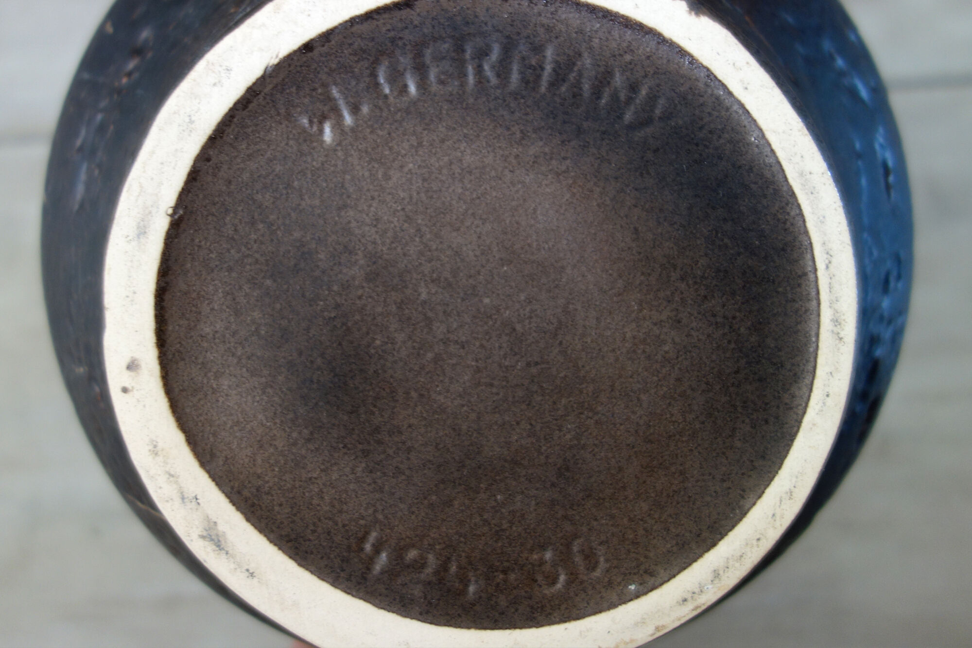 Vintage ceramic vase fat lava West Germany