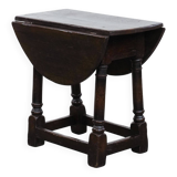 Tabouret anglais ancien à abattants, en chêne, datant du XVIIIe siècle