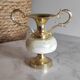 Small brass and alabaster vase