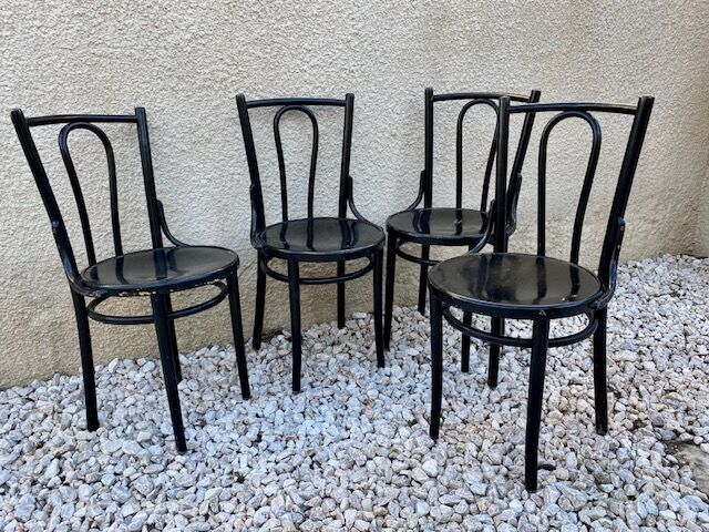 Set of wooden bistro chairs
