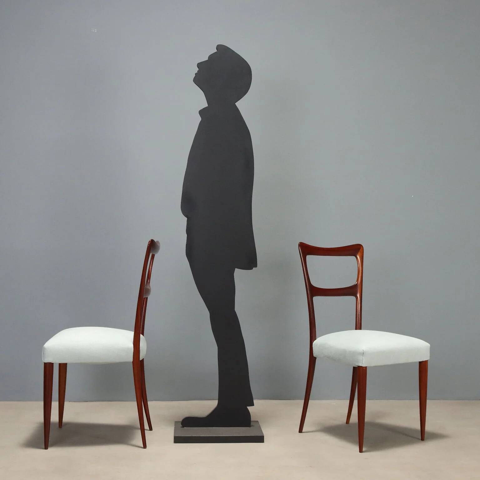 Chaises en bois d’acajou années 1950