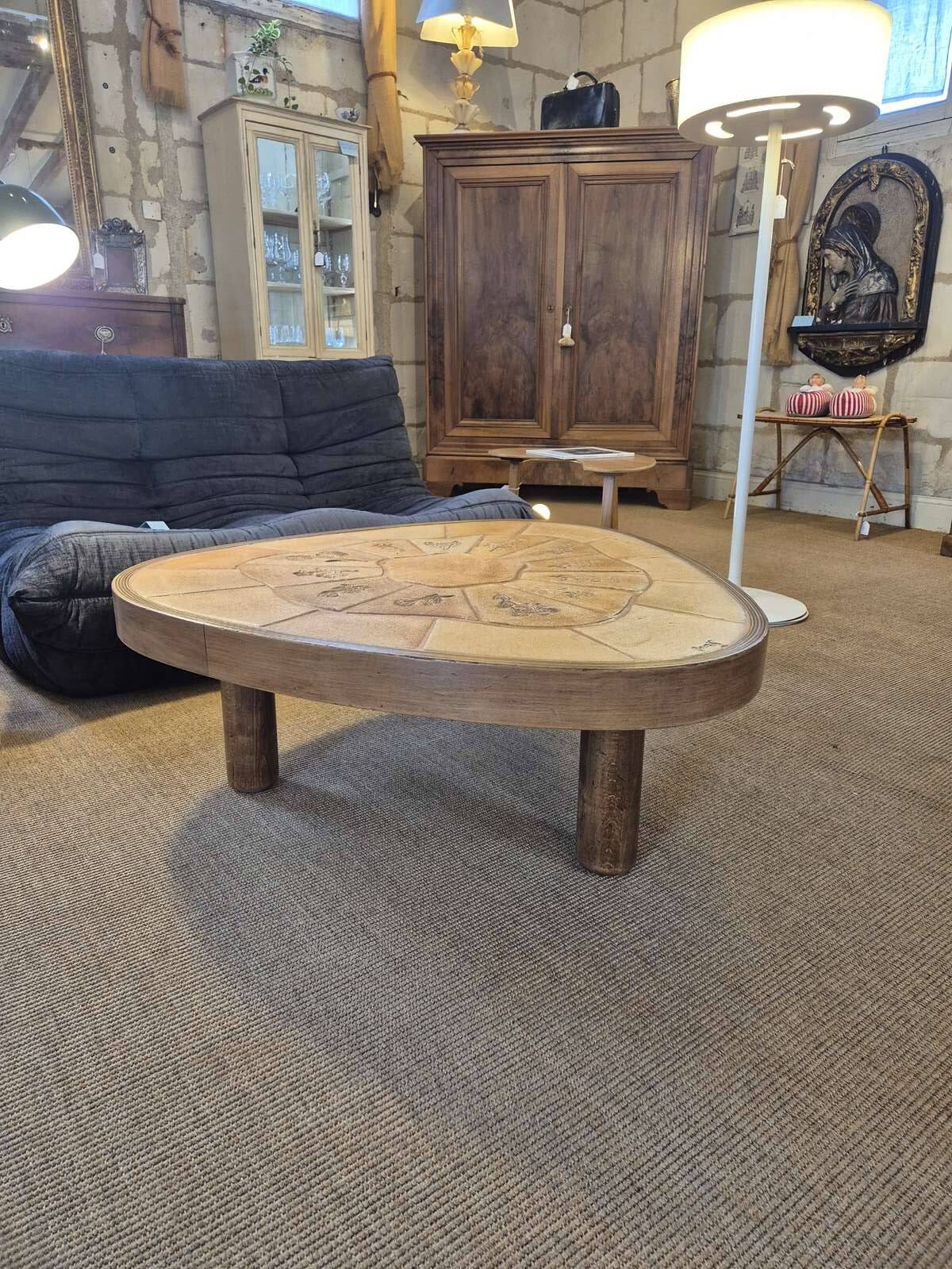 Table basse vintage Barrois Vallauris