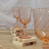 Set of 6 Luminarc Rosaline liqueur/port glasses