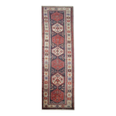 Handmade Oriental Wool Runner, Long Geometric Medallion Carpet Stair Runner