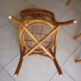 Table et chaises en rotin