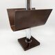 Magazine rack "Servizio da fumo" wood/metal — Italy, 1970s