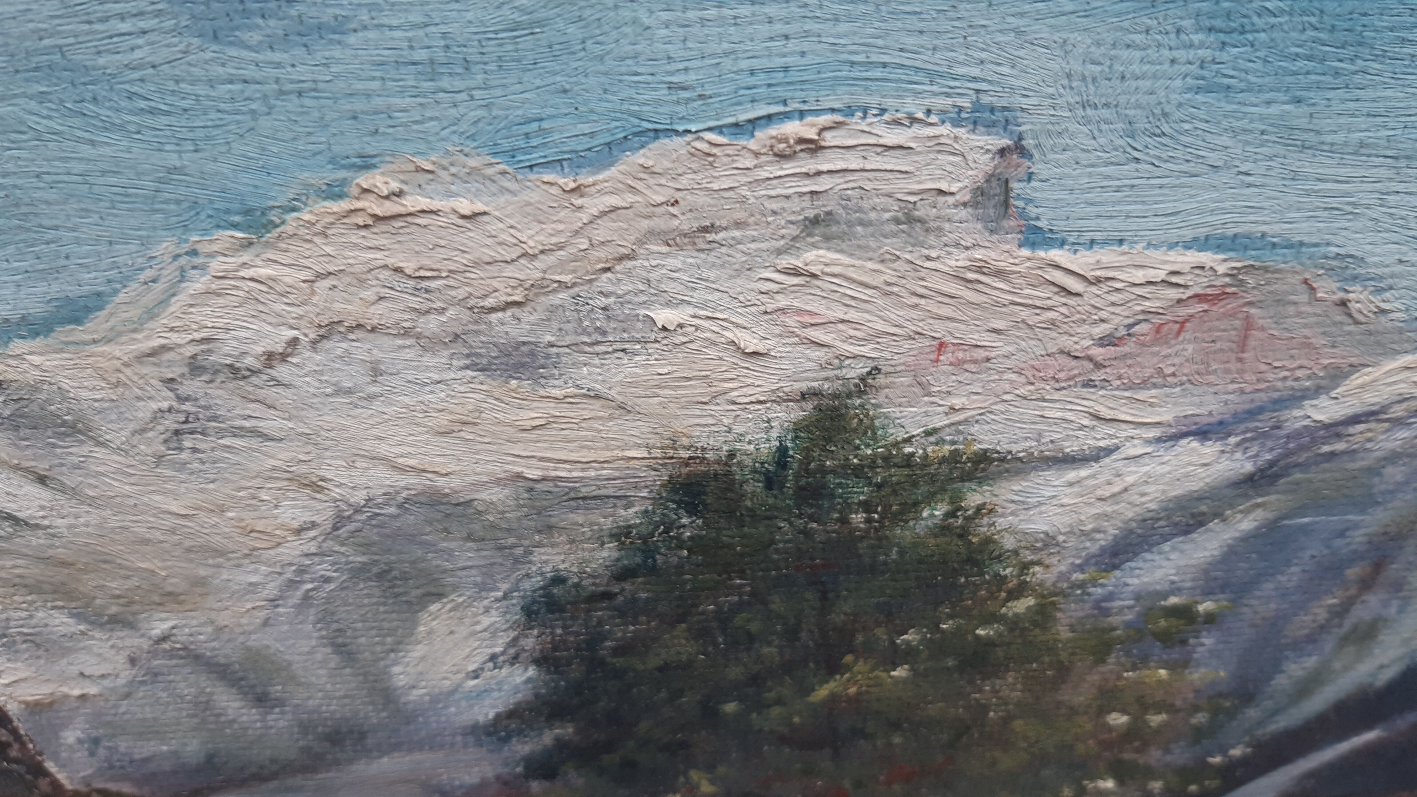 Mid-twentieth table "mountain landscape"