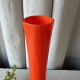 Orange opaline soliflore vase