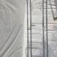 Chrome tubular cloakroom coat rack