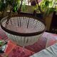 Ceiling lamps gilded brass basket and glass bead tassels