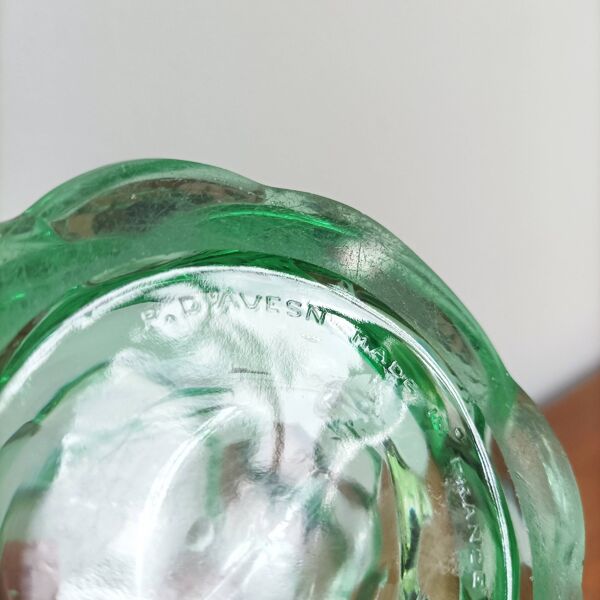 Vase art déco Pierre d'Avesn nid d'abeille vert