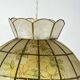 Capiz shell pendant light with flowers