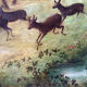 Clearing with five deer, oil on canvas signed F Hari Fourchon
