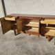 Art deco marquetry 4-door sideboard in walnut from the 1950s