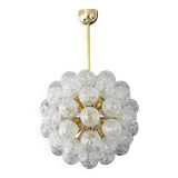Spectacular Sputnik chandelier with snow glass balls, Doria, Germany, 1970s.
