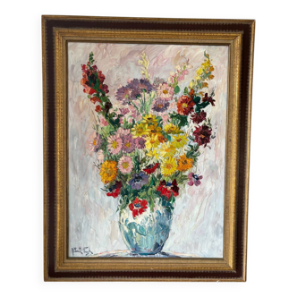 Bouquet of flowers signed