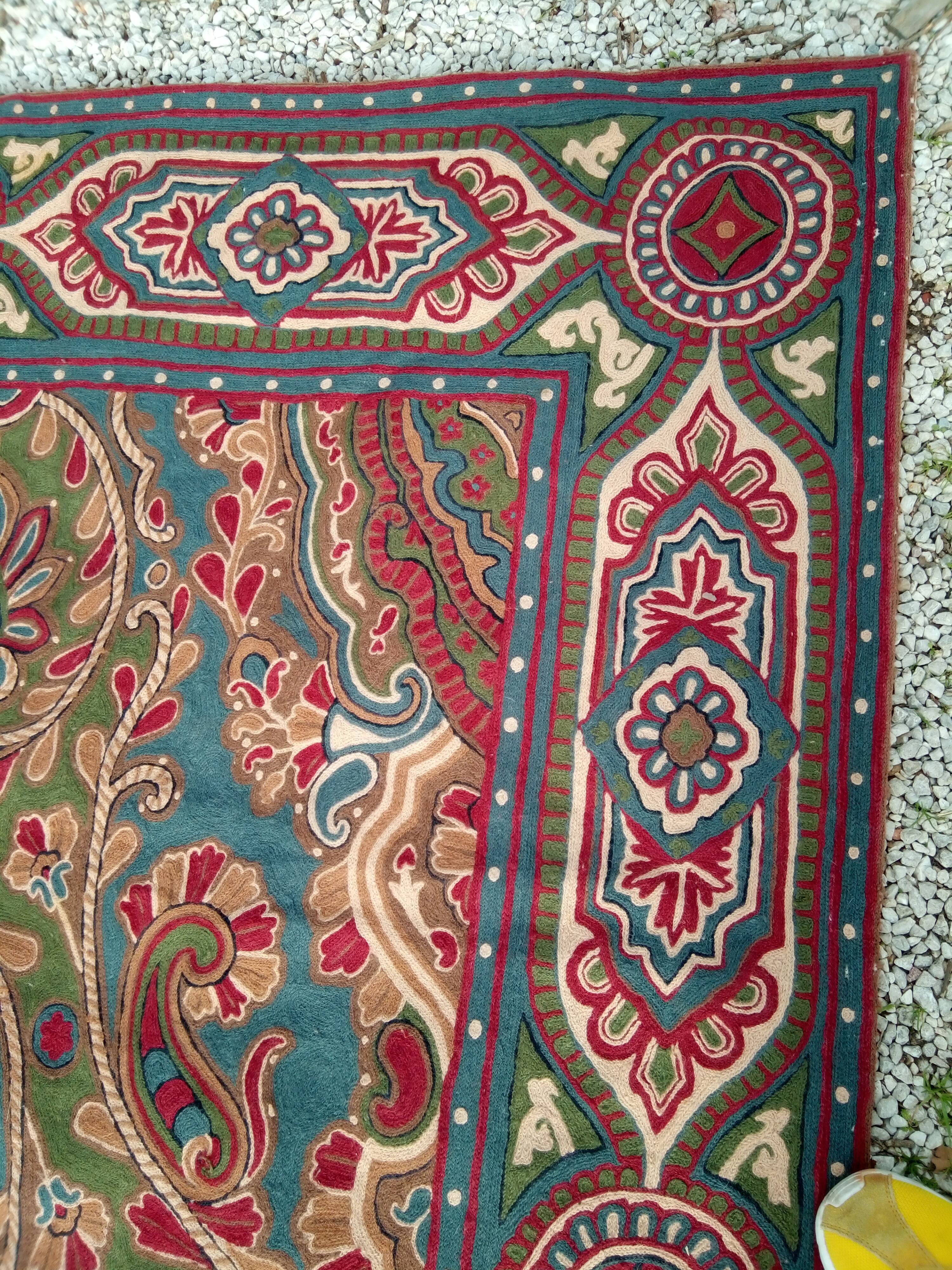 Indian carpet, designed by Elizabeth Paisley 275 x 183