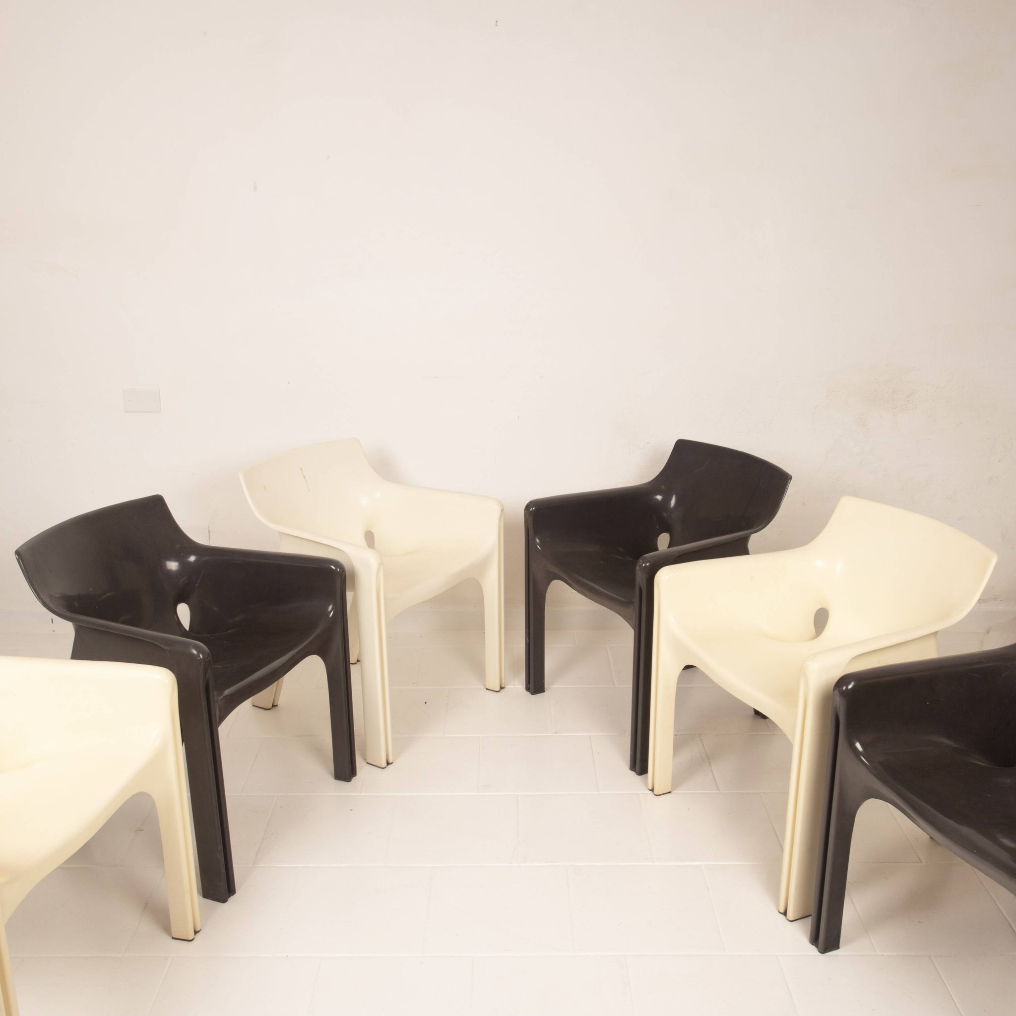 Set of six Gaudì Armchairs by Vico Magistretti for Artemide