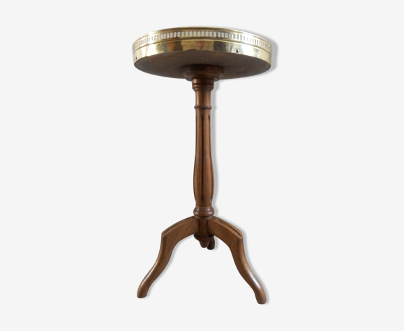 Guéridon chêne et marbre style Louis XVI