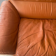 Tawny leather sofa De Sede "2011", Switzerland 1980