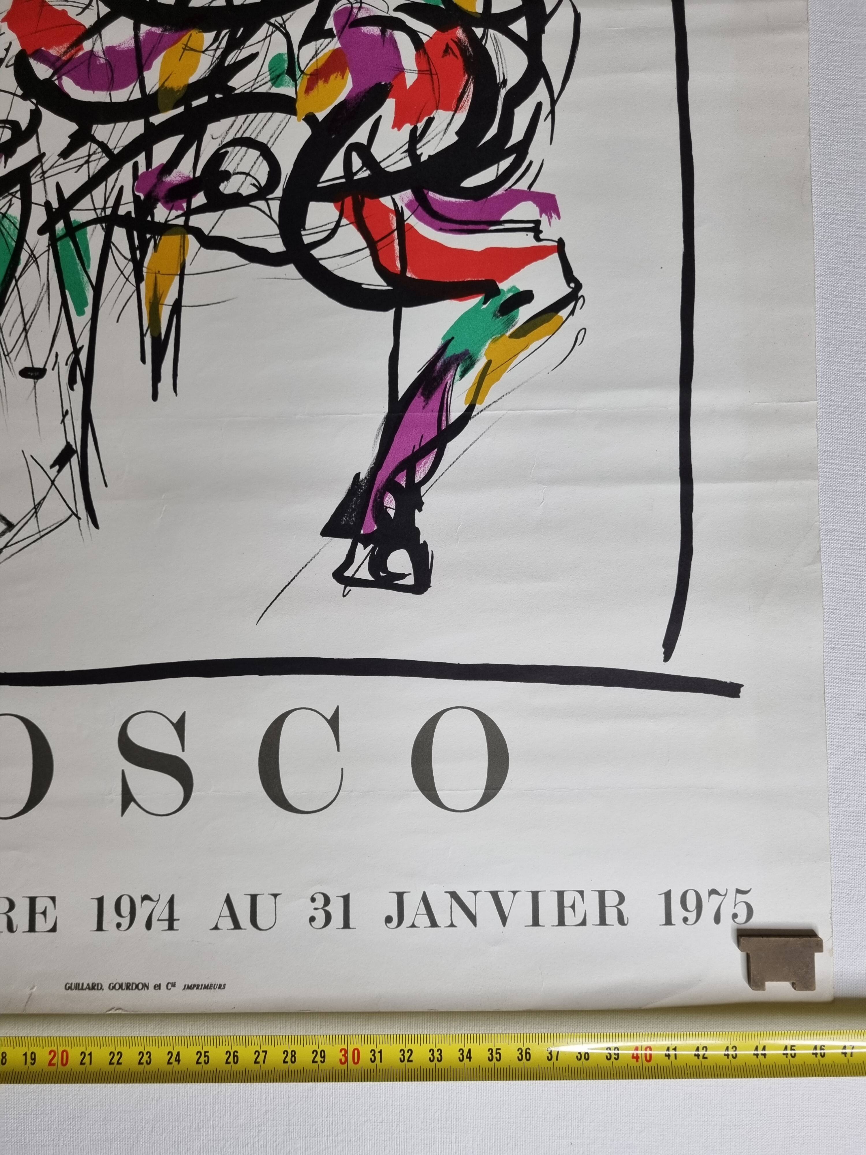 Affiche originale lithographiée "Pierre Bosco", années 70, 64 cm
