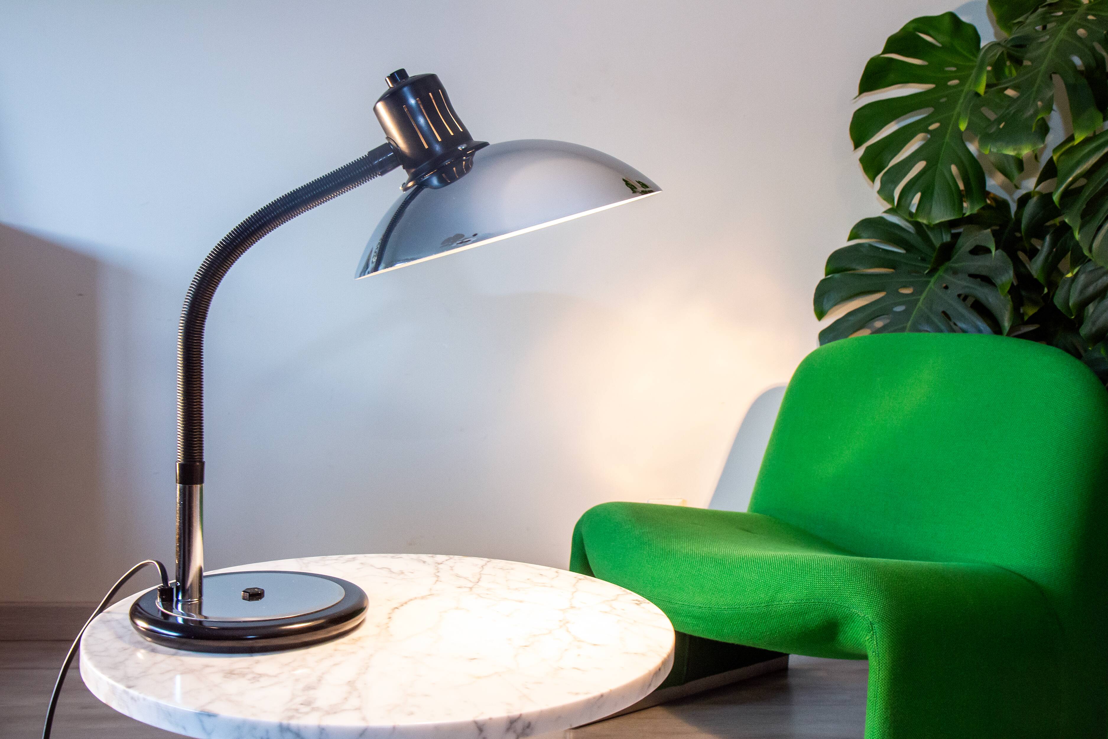 Large aluminium space age chrome lamp 1970