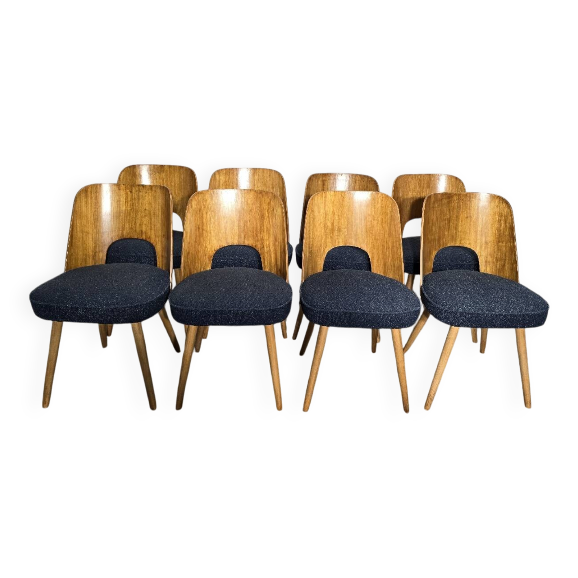 Chaises de salle à manger par Oswald Haerdtl, années 1950, lot de 8