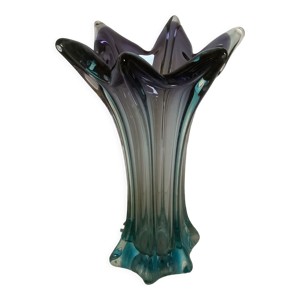 Vase fleur étoile verre - bicolore