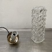 Lot 3 old vintage molded glass pendant lamps